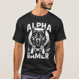 Alpha Gamer Wolf - Dominantes Spielen T-Shirt