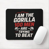 Alpha Gorilla Fitnessstudio Bodybuilding Lustig Fe Mousepad (Mit Mouse)