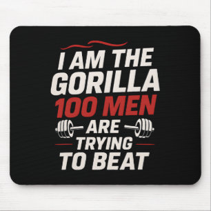 Alpha Gorilla Fitnessstudio Bodybuilding Lustig Fe Mousepad