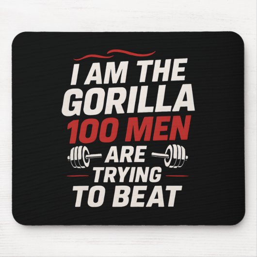 Alpha Gorilla Fitnessstudio Bodybuilding Lustig Fe Mousepad (Vorne)