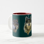 Alpha Gray Wolf Collection Zweifarbige Tasse (Vorderseite Links)
