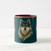 Alpha Gray Wolf Collection Zweifarbige Tasse (Mittel)