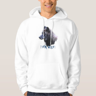 ALPHA GRAY WOLF HEAD Wildlife Hoodie