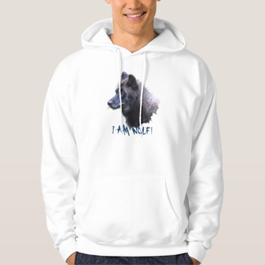 ALPHA GRAY WOLF HEAD Wildlife Hoodie (Vorderseite)