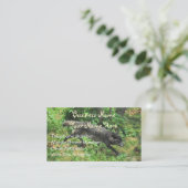 Alpha Gray Wolf - Summer Wildlife Business Cards Visitenkarte (Stehend Vorderseite)