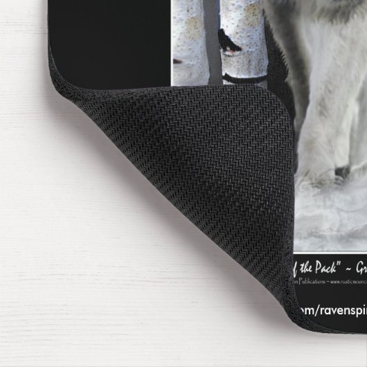 ALPHA GRAY WOLF Wildlife Supporter Mousepad (Ecke)