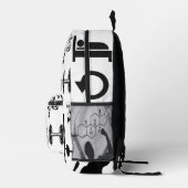 Alpha Gym Backpack - Muscle Dumbell Grip Design - Bedruckter Rucksack (Rechts)