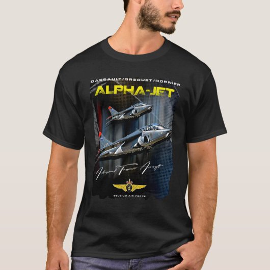Alpha Jet Belgium Air Force Advanced Trainer Flugz T-Shirt (Vorderseite)