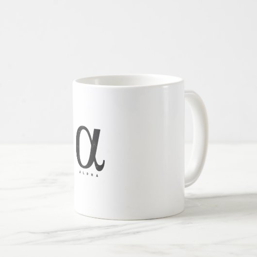 Alpha Kaffeetasse (VorderseiteRechts)