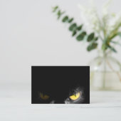 Alpha-Katze mit tödlichem Sternen auf schwarz Visitenkarte (Stehend Vorderseite)
