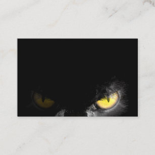 Alpha-Katze mit tödlichem Sternen auf schwarz Visitenkarte