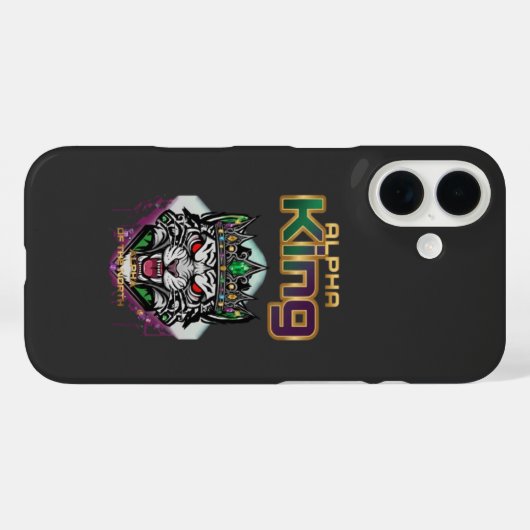 Alpha king motivational Case-Mate iPhone hülle (Rückseite (Horizontal))