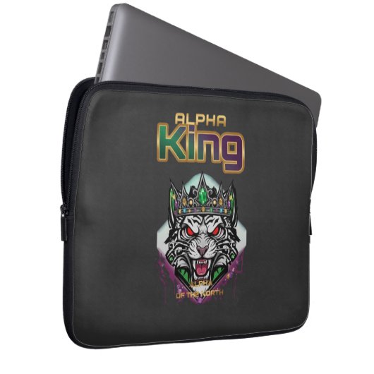 Alpha king motivational laptopschutzhülle (Vorne Rechts)