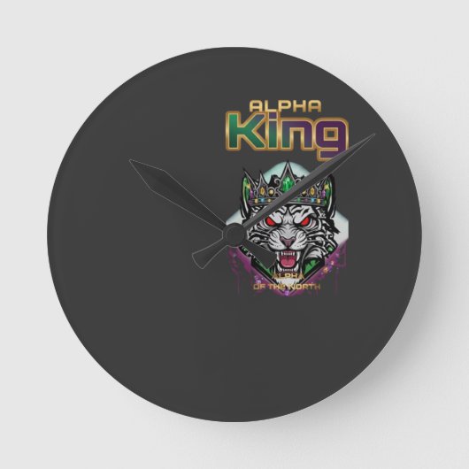 Alpha king runde wanduhr (Vorderseite)