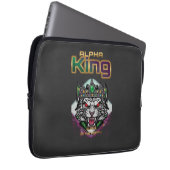 Alpha-König Motivations- Laptopschutzhülle (Vorne Rechts)