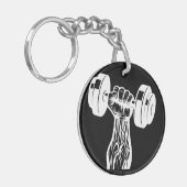 Alpha Lifter Black Schlüsselanhänger Muskeldesign (Vorderseite links)
