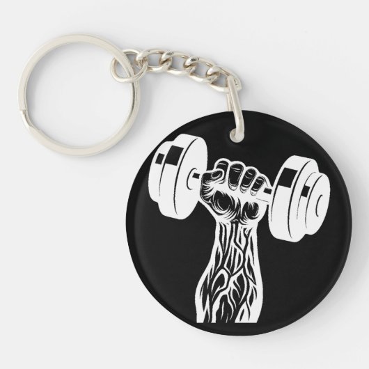 Alpha Lifter Black Schlüsselanhänger Muskeldesign (Vorderseite)