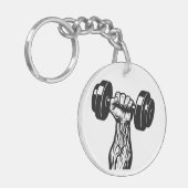 Alpha Lifter Schlüsselanhänger Muskeldesign (Vorderseite links)