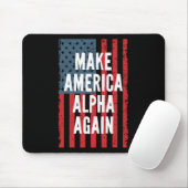 Alpha Make America Again Fourth Of July Unabhängig Mousepad (Mit Mouse)
