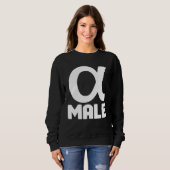 Alpha Male Alpha Symbol Greek Lone Wolf Sweatshirt (Vorne ganz)