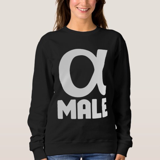 Alpha Male Alpha Symbol Greek Lone Wolf Sweatshirt (Vorderseite)