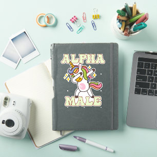 Alpha Male Ironic Unicorn 1 Aufkleber