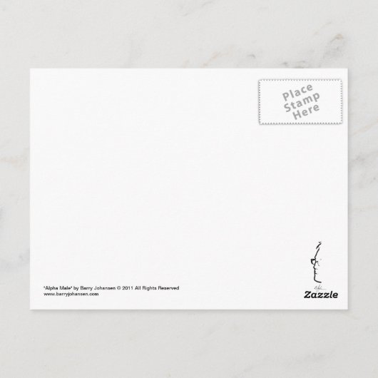 "Alpha Male" Postkarte (Rückseite)