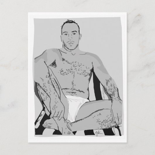 "Alpha Male" Postkarte (Vorderseite)