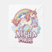 Alpha Male Unicorn Fleecedecke (Vorderseite)