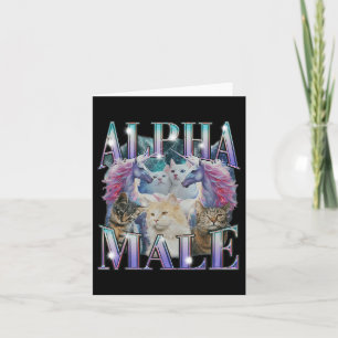 Alpha Male Unicorn Kat Ironisch Vintag Karte
