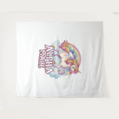 Alpha Male Unicorn Wandteppich (Vorderseite (Horizontal))