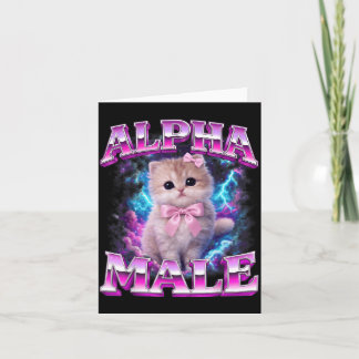 Alpha-Männchen-Katze Kätzchen Lustige Katzenliebha Karte
