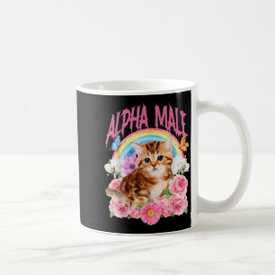 Alpha-Männchen Lustige Katze Kätzchen Regenbogen F Kaffeetasse