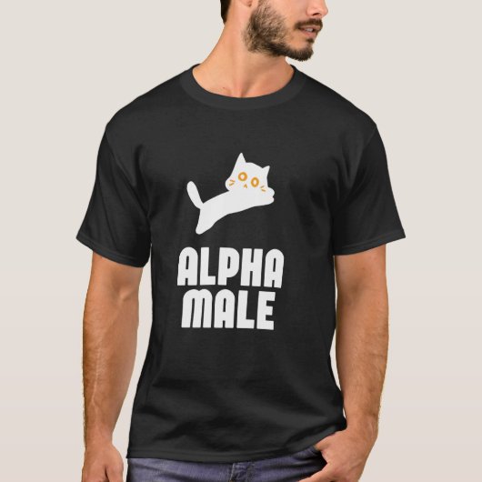 Alpha-Männchen lustiges Kätzchen Meme Katzenliebha T-Shirt (Vorderseite)