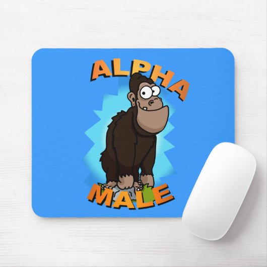 Alpha-Männchen-Mausunterlage Mousepad (Mit Mouse)