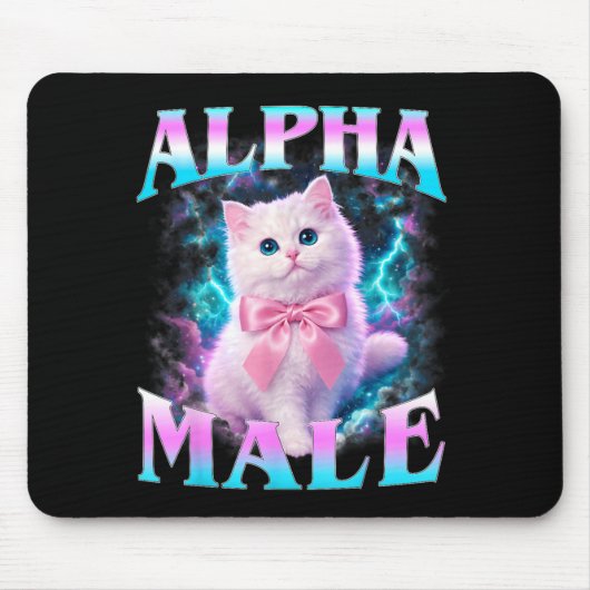 Alpha-Männchen Süße Katze Kätzchen Männer Frauen L Mousepad (Vorne)
