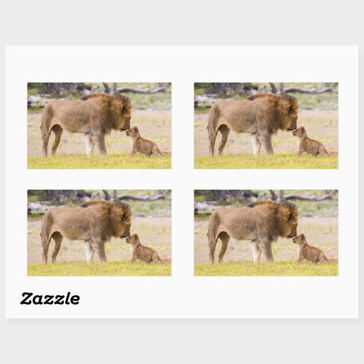 Alpha-Männerkleie untersucht Junge Rechteckiger Aufkleber (Blatt)