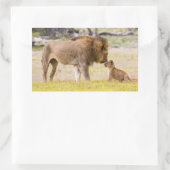 Alpha-Männerkleie untersucht Junge Rechteckiger Aufkleber (Tasche)