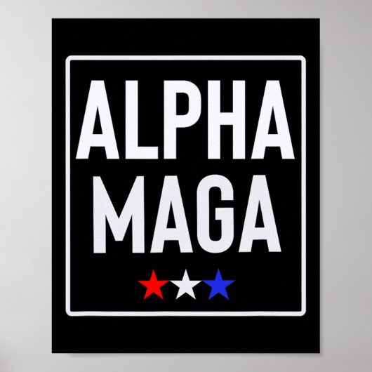 Alpha Mega Trump 2024 Wahl-Design Poster (Vorne)