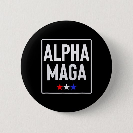 Alpha Mega Trump Wahldesign 2024 Button (Vorderseite)