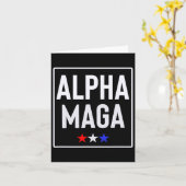 Alpha Mega Trump Wahldesign 2024 Karte (Gelbe Blume)