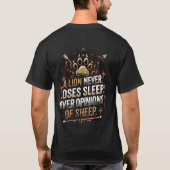 Alpha Mindset Löwen T-Shirt – Sei furchtlos, leite (Rückseite)