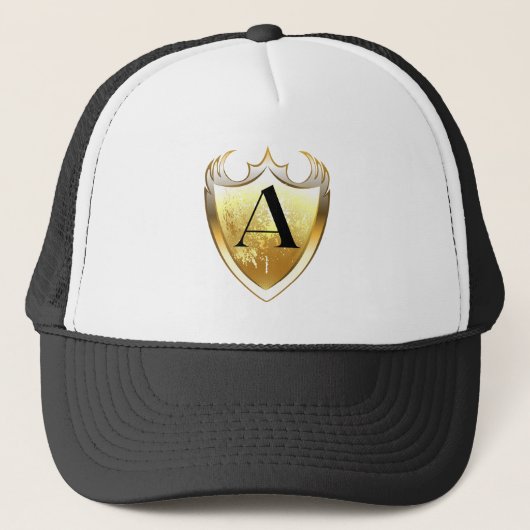 Alpha Monogram A Artistic Letter Everyday Style Truckerkappe (Vorderseite)
