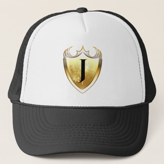 Alpha Monogram J Artistic Letter Everyday Style Truckerkappe (Vorderseite)