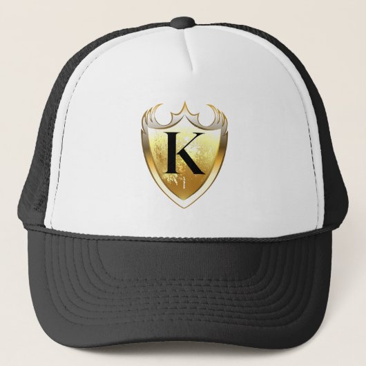 Alpha Monogram K Artistic Letter Everyday Style Truckerkappe (Vorderseite)
