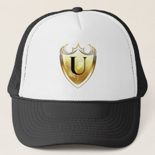Alpha Monogram U Artistic Letter Everyday Style Truckerkappe