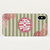Alpha Monogramm-Streifen-Muster Chi-Omegas | Case-Mate iPhone Hülle (Rückseite (Horizontal))