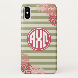 Alpha Monogramm-Streifen-Muster Chi-Omegas Case-Mate iPhone Hülle