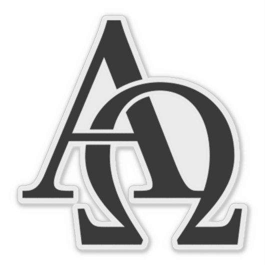 Alpha Omega Aufkleber (Vorderseite)