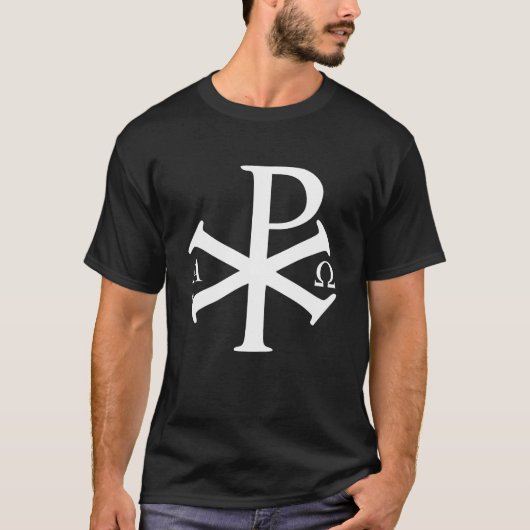 Alpha Omega Chi Rho Byzantine Christlich Jesus Chr T-Shirt (Vorderseite)